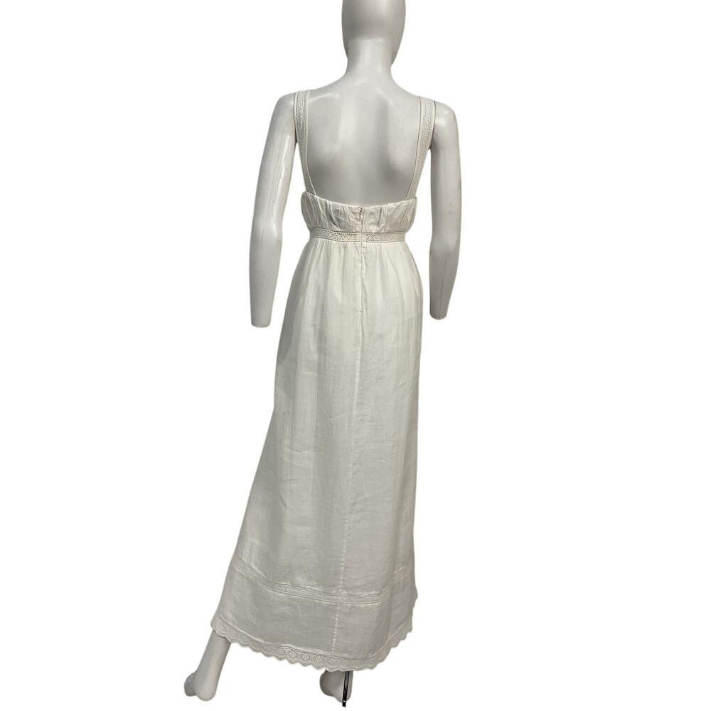 The Posse Lace Trimmed White Grace Maxi Dress Size XL NWT - Picture 3 of 4